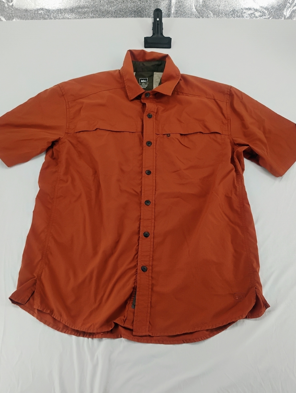REI Men's Lightweight Button-Up Jacket in Burnt Orange  Medium